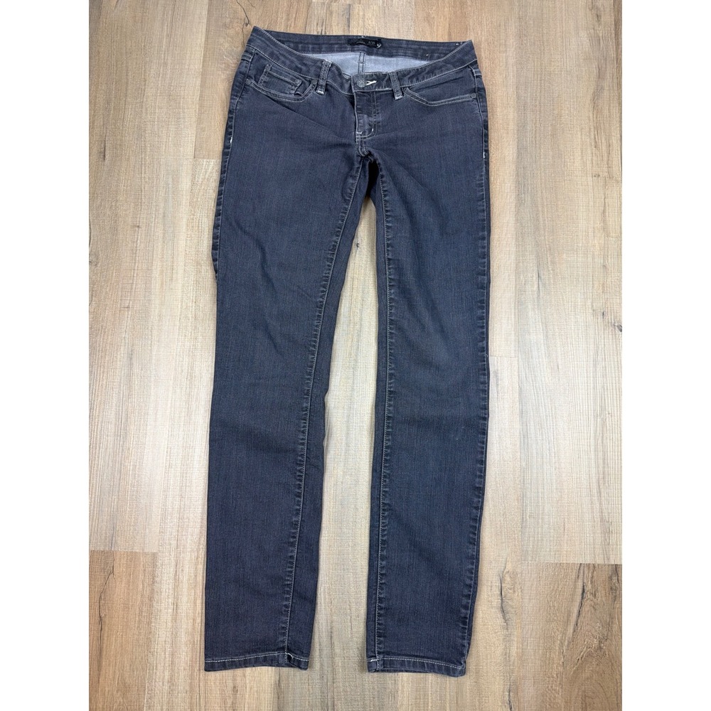 Prana Women Skinny Jeans Dark Wash Charcoal Gray Organic Cotton Size 6 28 Reg